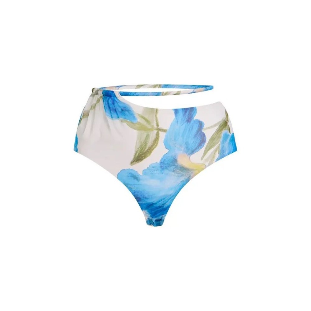 Significant Other Cadence Brief Bikini Bottom Iris Bouquet Blue Floral US 4 NEW